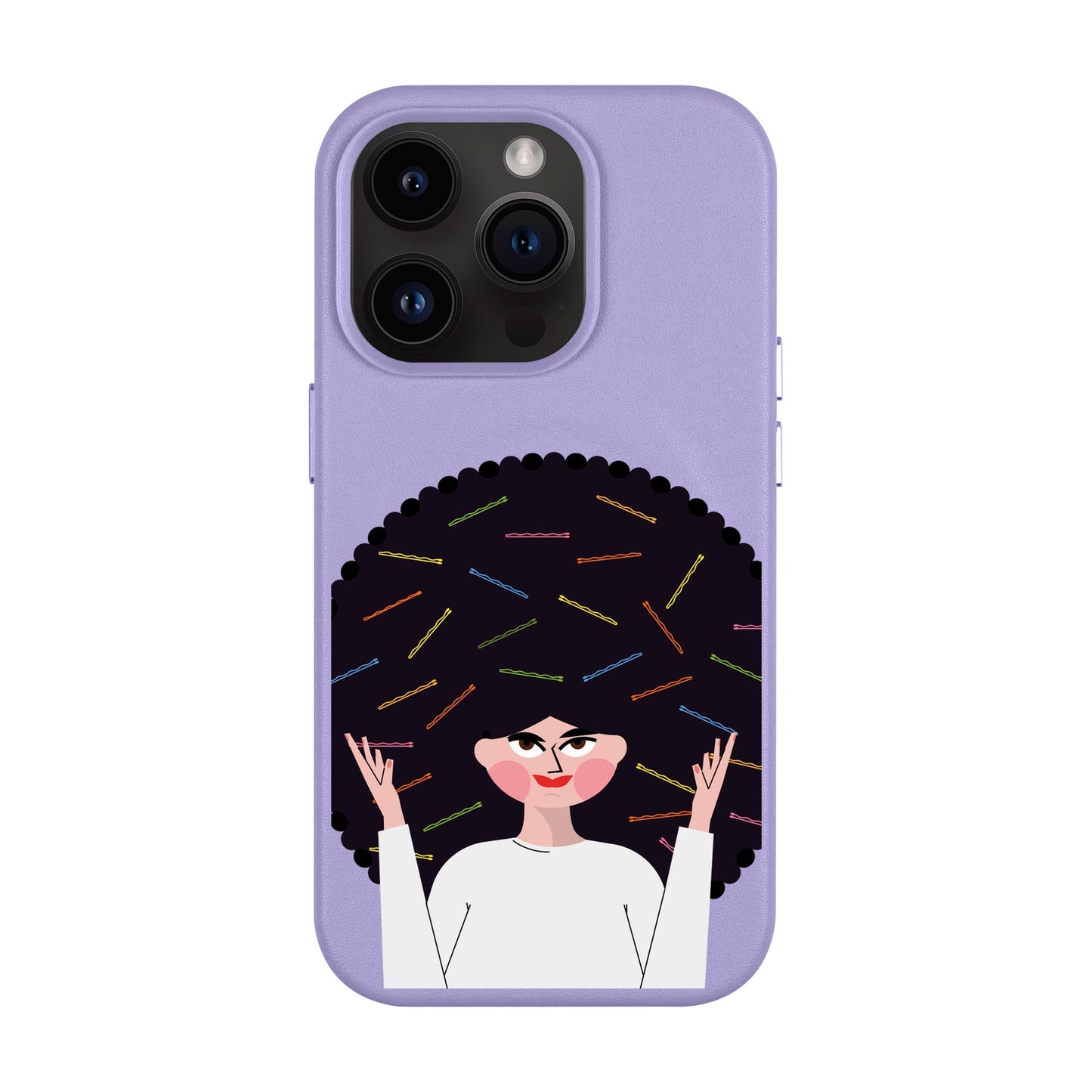 TANGLES OF HAPPINESS-Leather Kılıf MagSafe Özellikli - iPhone 14 Pro