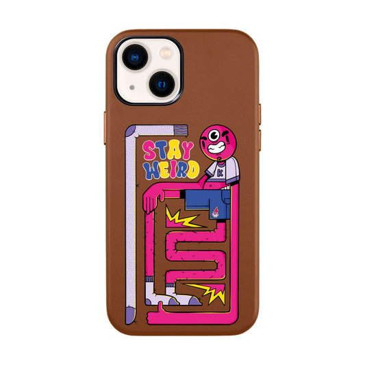 OG TOOTHY-iPhone 14 Leather Kılıf