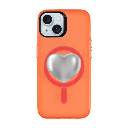 SILVER HEART-iPhone 15 Hold Kılıf MagSafe Özellikli
