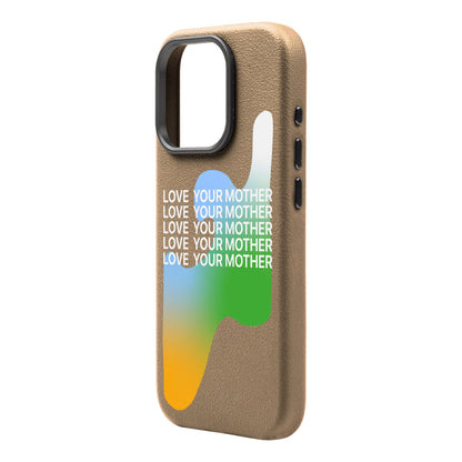 LOVE YOUR MOTHER-iPhone 16 Pro Max Leather Premium Kılıf MagSafe Özellikli