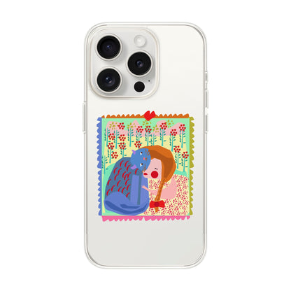 KEDİ POSTA PULU-iPhone 15 Pro Solid Kılıf