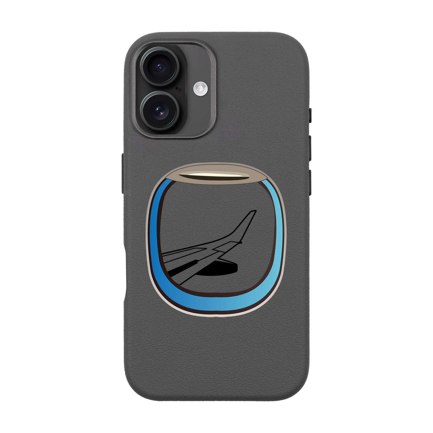 AIRCRAFT WINDOW-iPhone 16 Plus Leather Premium Kılıf MagSafe Özellikli