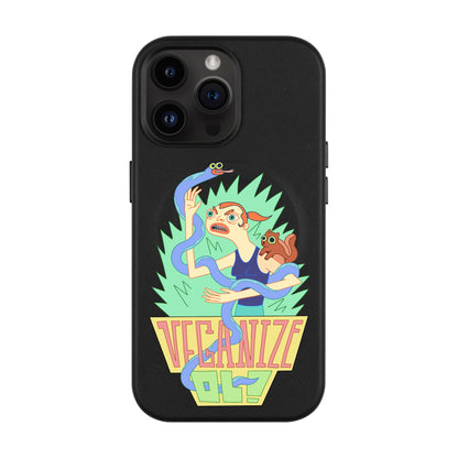 VEGANİZE-iPhone 14 Pro Max Leather Kılıf MagSafe Özellikli