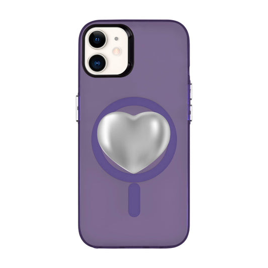 SILVER HEART-iPhone 11 Hold Kılıf MagSafe Özellikli