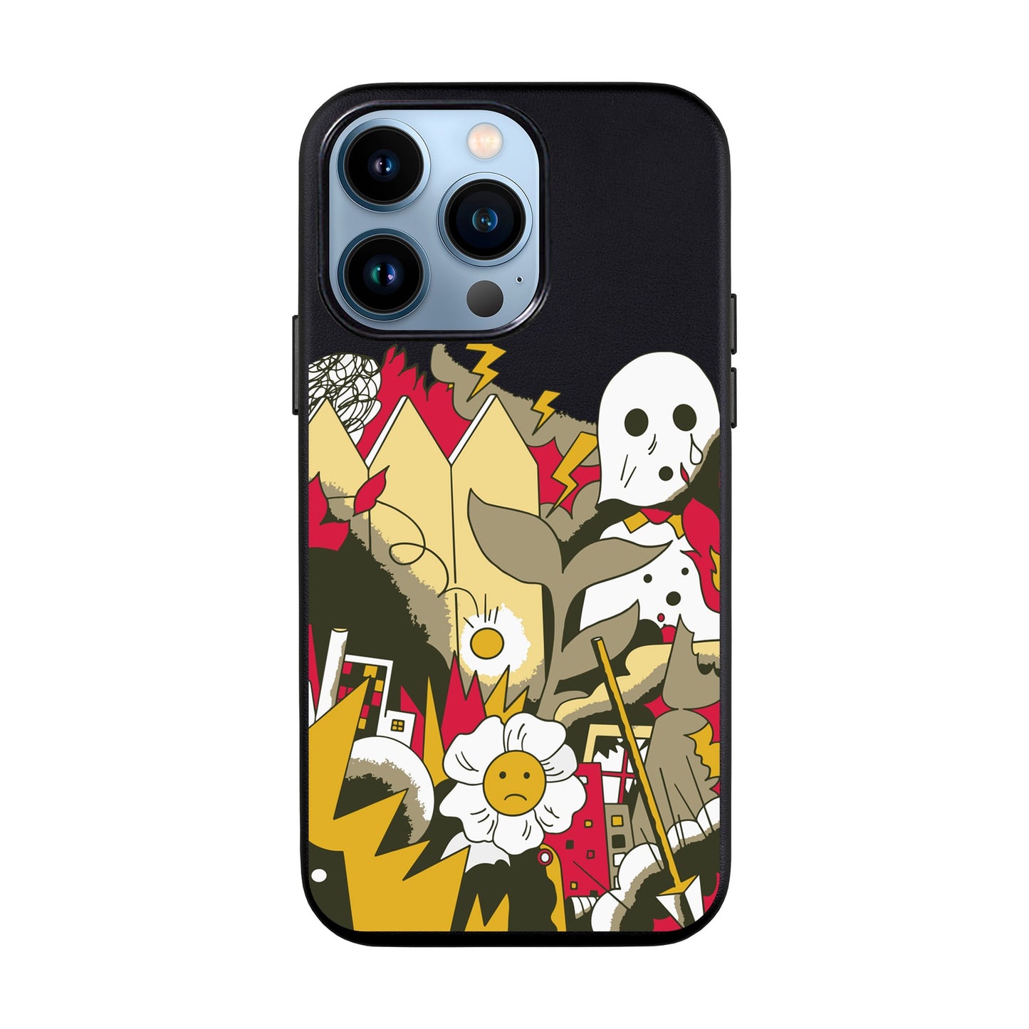 EVERYTHING IS BURNING-iPhone 13 Pro Leather Kılıf