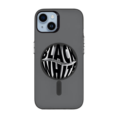 BLACK WHITE-iPhone 14 Plus Hold Kılıf MagSafe Özellikli
