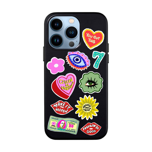 HM STICKERS-iPhone 13 Pro Max Leather Kılıf
