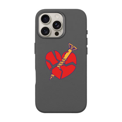 BROKEN HEART-iPhone 16 Pro Max Leather Premium Kılıf MagSafe Özellikli