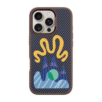MOUNTAIN-iPhone 16 Pro Plaid Kılıf MagSafe Özellikli