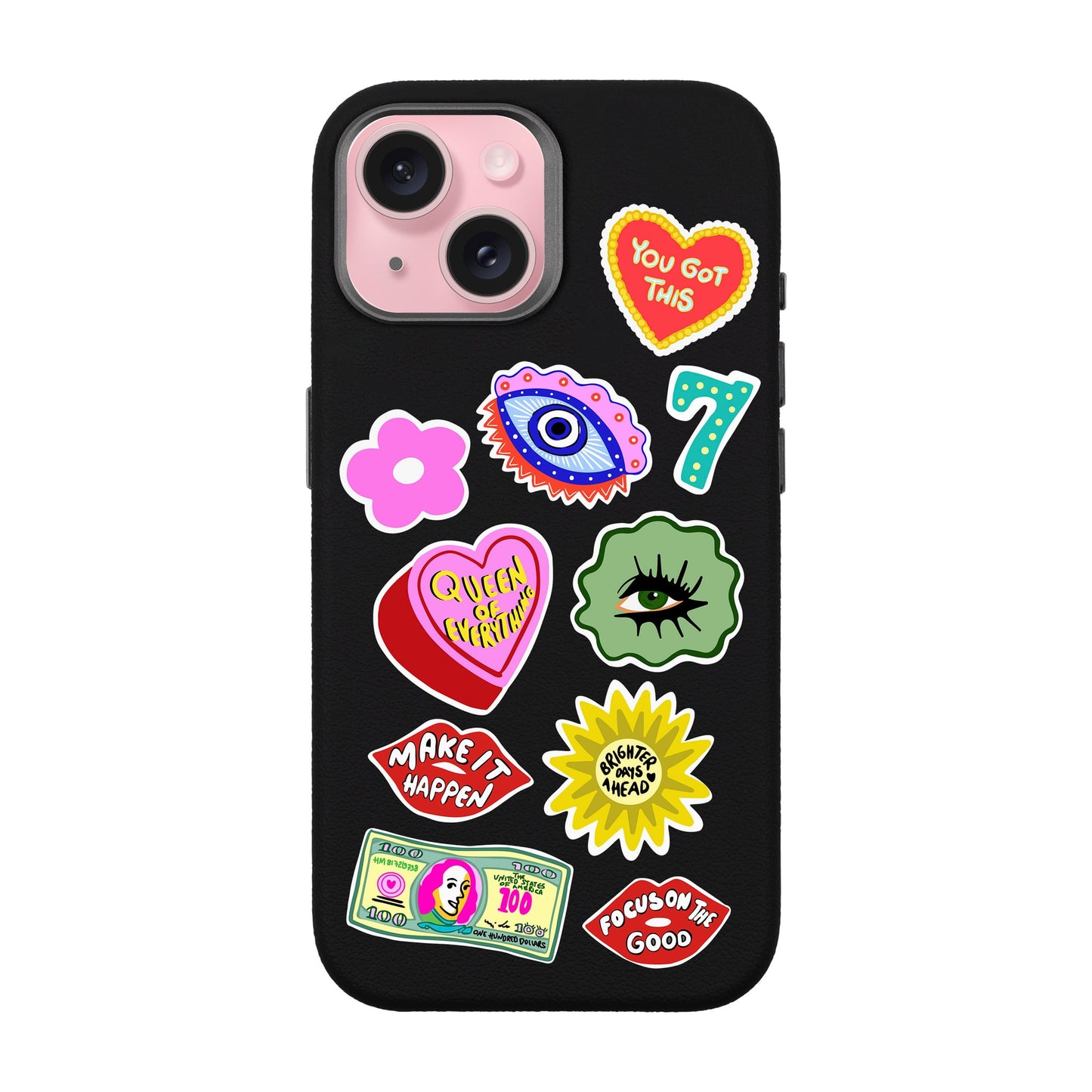 HM STICKERS-iPhone 15 Leather Premium Kılıf MagSafe Özellikli