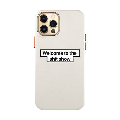 WELCOME-iPhone 12 Pro Max Leather Kılıf
