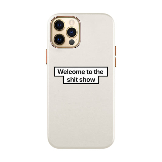 WELCOME-iPhone 12 Pro Max Leather Kılıf