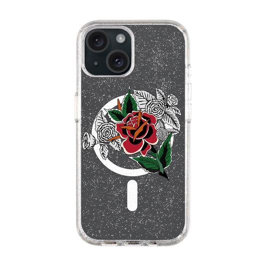 DRY ROSE-iPhone 15 Plus Shiny Kılıf MagSafe Özellikli