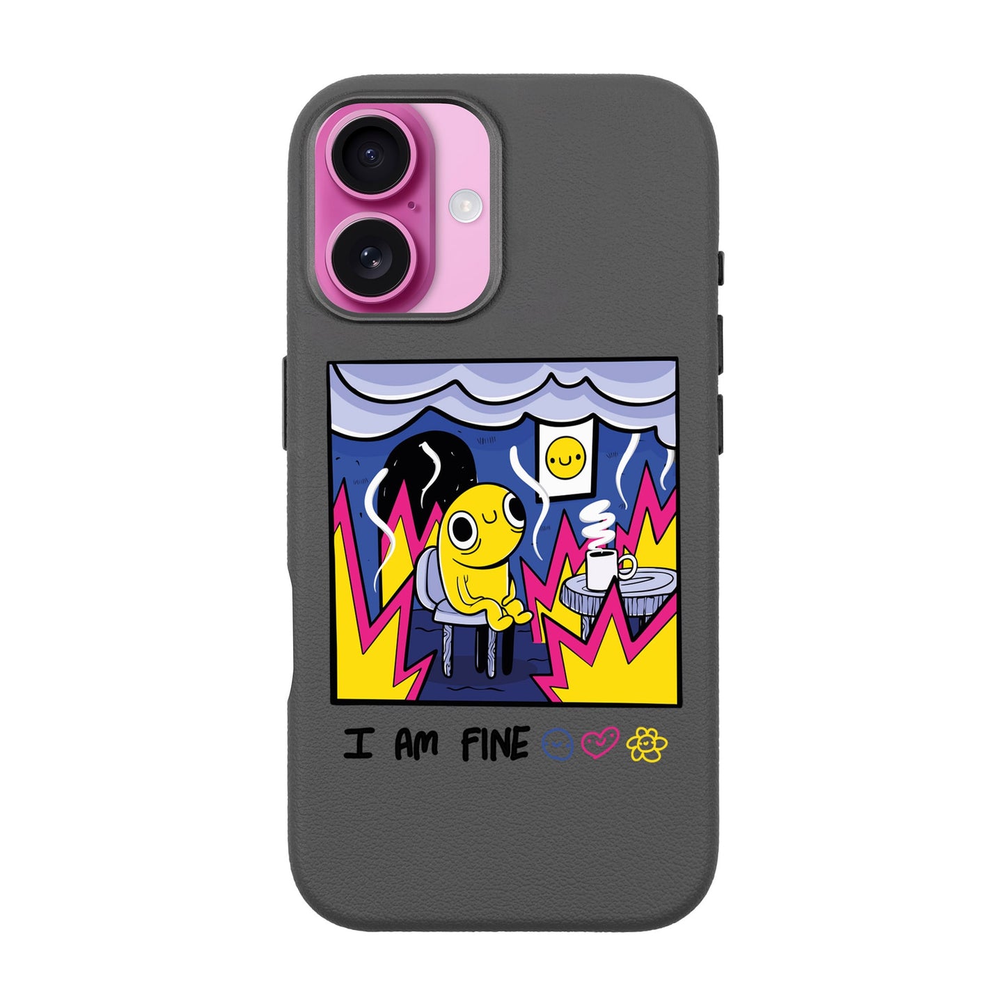 I AM FINE-iPhone 16 Leather Premium Kılıf MagSafe Özellikli