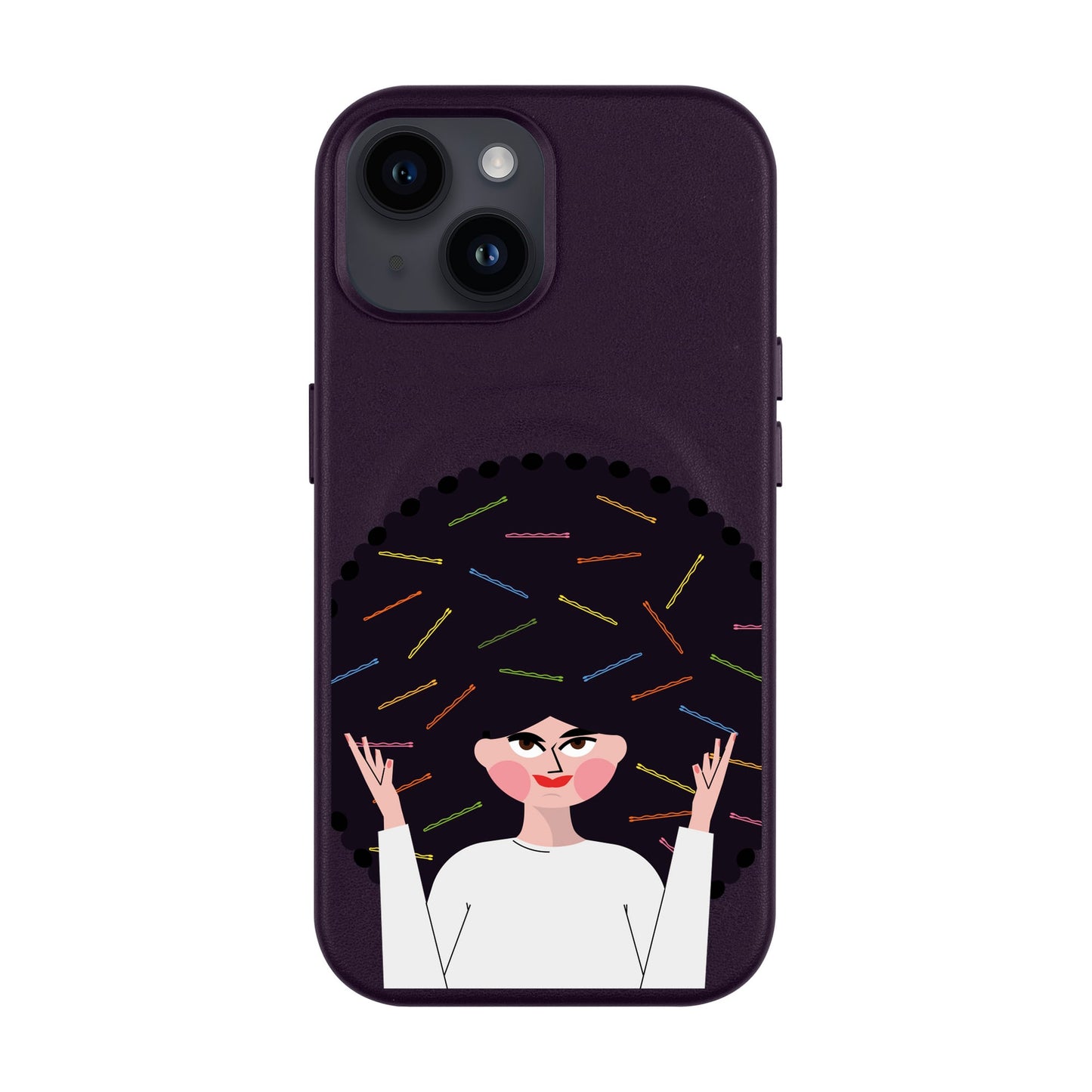 TANGLES OF HAPPINESS-Leather Kılıf MagSafe Özellikli - iPhone 13