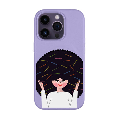 TANGLES OF HAPPINESS-Leather Kılıf MagSafe Özellikli - iPhone 14 Pro