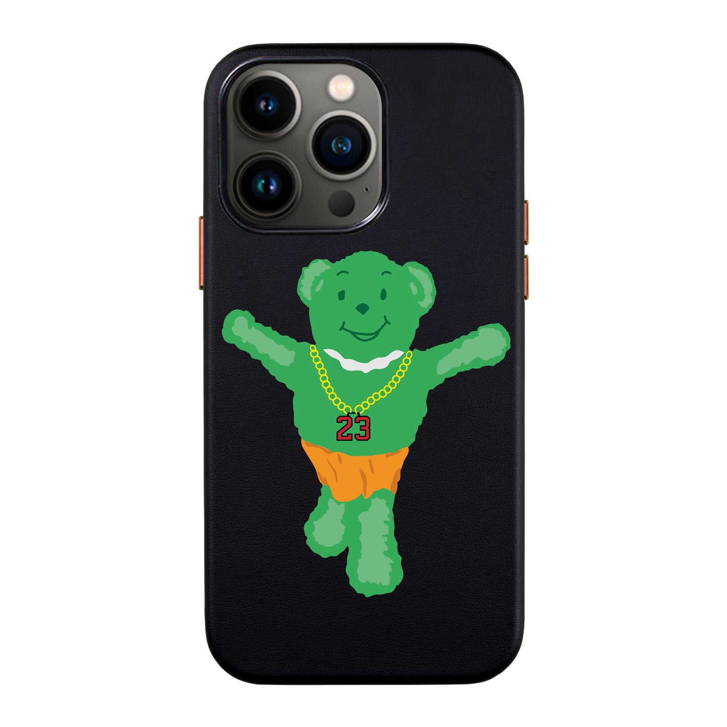 GREEN BEAR-iPhone 13 Pro Max Leather Kılıf