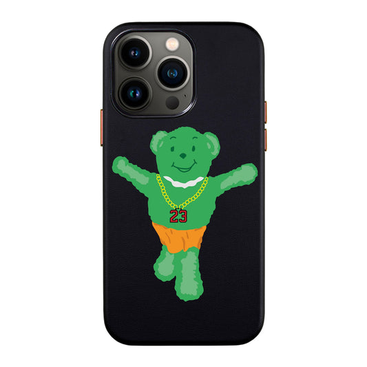 GREEN BEAR-iPhone 13 Pro Max Leather Kılıf