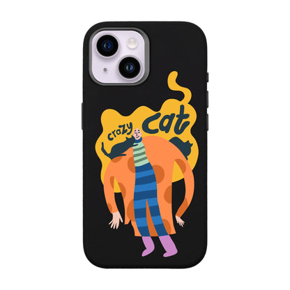 CRAZY CAT-iPhone 13 Leather Premium Kılıf MagSafe Özellikli