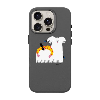 FANCY DOG-iPhone 16 Pro Leather Premium Kılıf MagSafe Özellikli