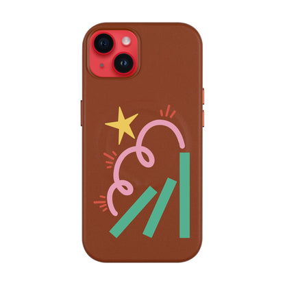 DOMINO-iPhone 14 Plus Leather Kılıf MagSafe Özellikli