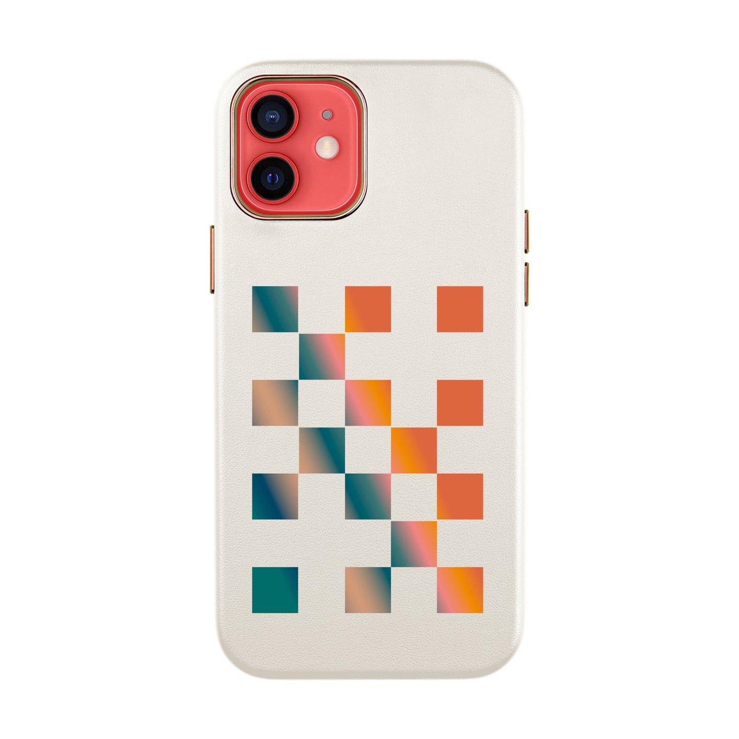 GRADIENT CHECKMATE-iPhone 12 Mini Leather Kılıf