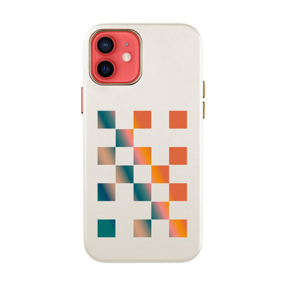 GRADIENT CHECKMATE-iPhone 12 Mini Leather Kılıf