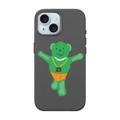 GREEN BEAR-iPhone 15 Leather Premium Kılıf MagSafe Özellikli