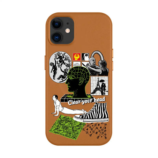 CLEAR YOUR HEAD-iPhone 11 Leather Kılıf MagSafe Özellikli