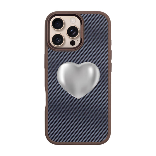 SILVER HEART-iPhone 16 Pro Max Plaid Kılıf MagSafe Özellikli