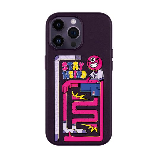 OG TOOTHY-iPhone 14 Pro Max Leather Kılıf MagSafe Özellikli