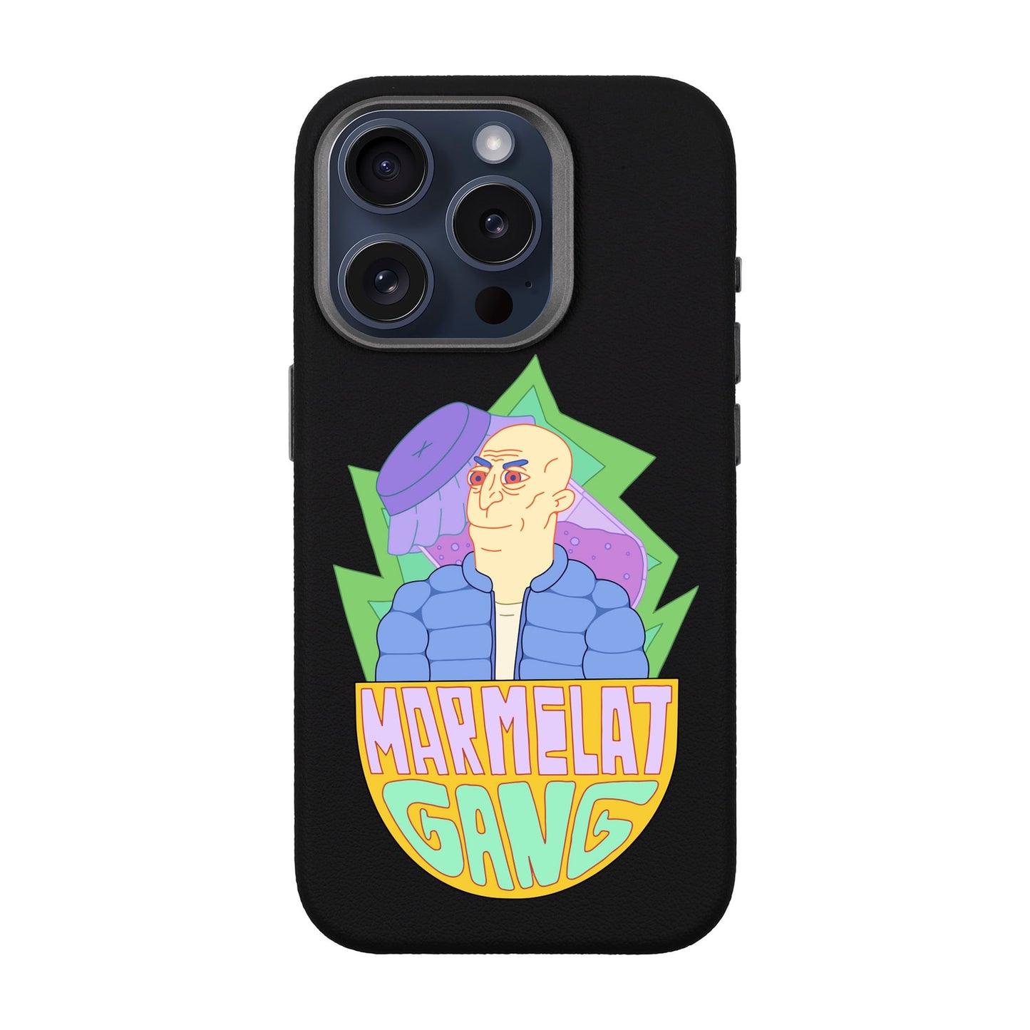 MARMELAT GANG-iPhone 15 Pro Leather Premium Kılıf MagSafe Özellikli