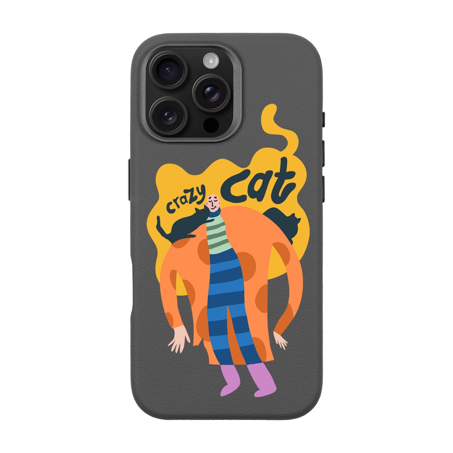 CRAZY CAT-iPhone 16 Pro Max Leather Premium Kılıf MagSafe Özellikli