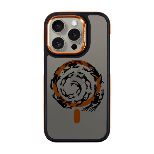 SWIRLING FROGS-iPhone 15 Pro Dark Kılıf MagSafe Özellikli