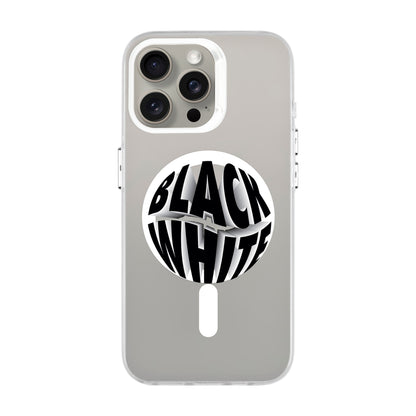 BLACK WHITE-iPhone 15 Pro Max Hold Kılıf MagSafe Özellikli