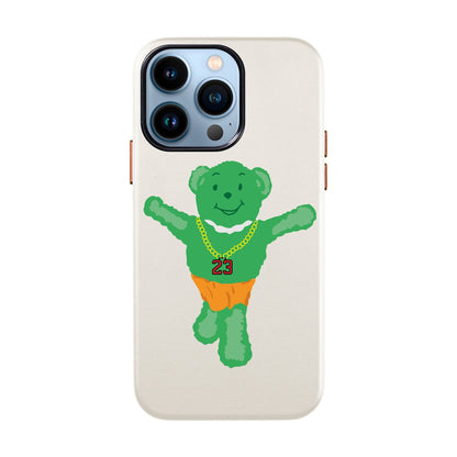 GREEN BEAR-iPhone 13 Pro Leather Kılıf