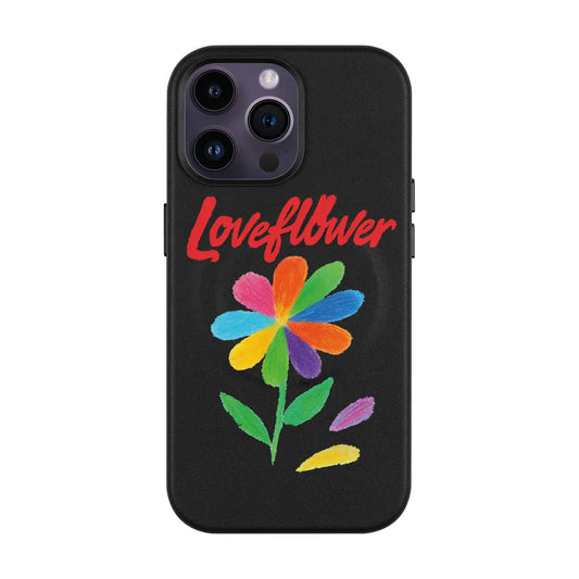 LOVE FLOWER-iPhone 14 Pro Max Leather Kılıf MagSafe Özellikli