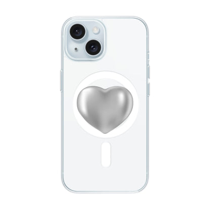 SILVER HEART-Solid Kılıf MagSafe Özellikli - iPhone 15