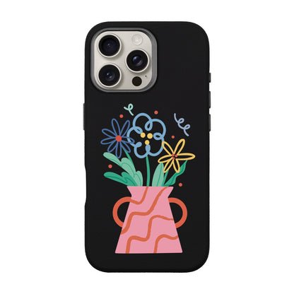 PINK VASE-iPhone 16 Pro Max Leather Premium Kılıf MagSafe Özellikli