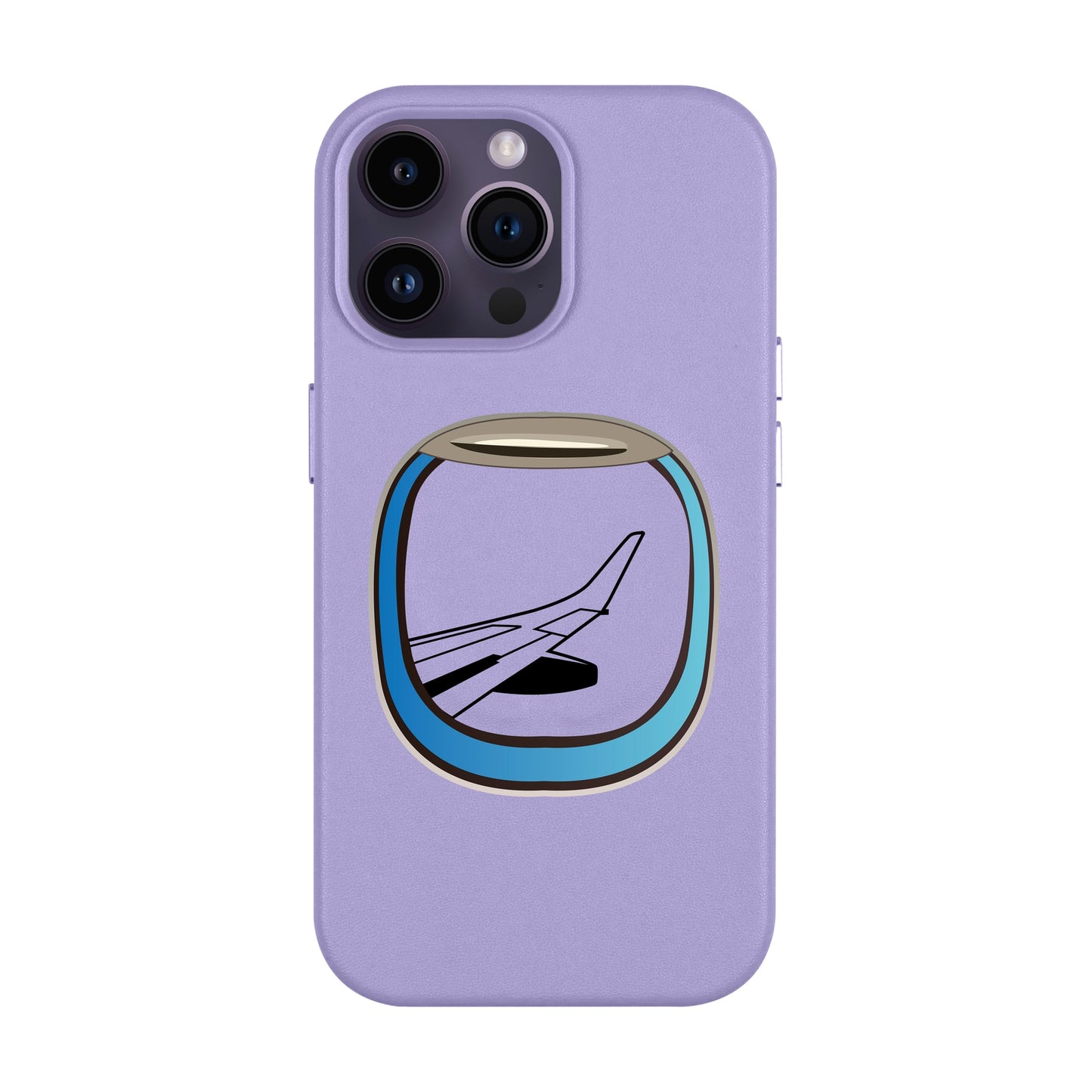 AIRCRAFT WINDOW-iPhone 14 Pro Max Leather Kılıf MagSafe Özellikli