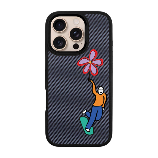 SKATEBOARDER-iPhone 16 Pro Plaid Kılıf MagSafe Özellikli