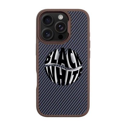 BLACK WHITE-iPhone 16 Pro Plaid Kılıf MagSafe Özellikli