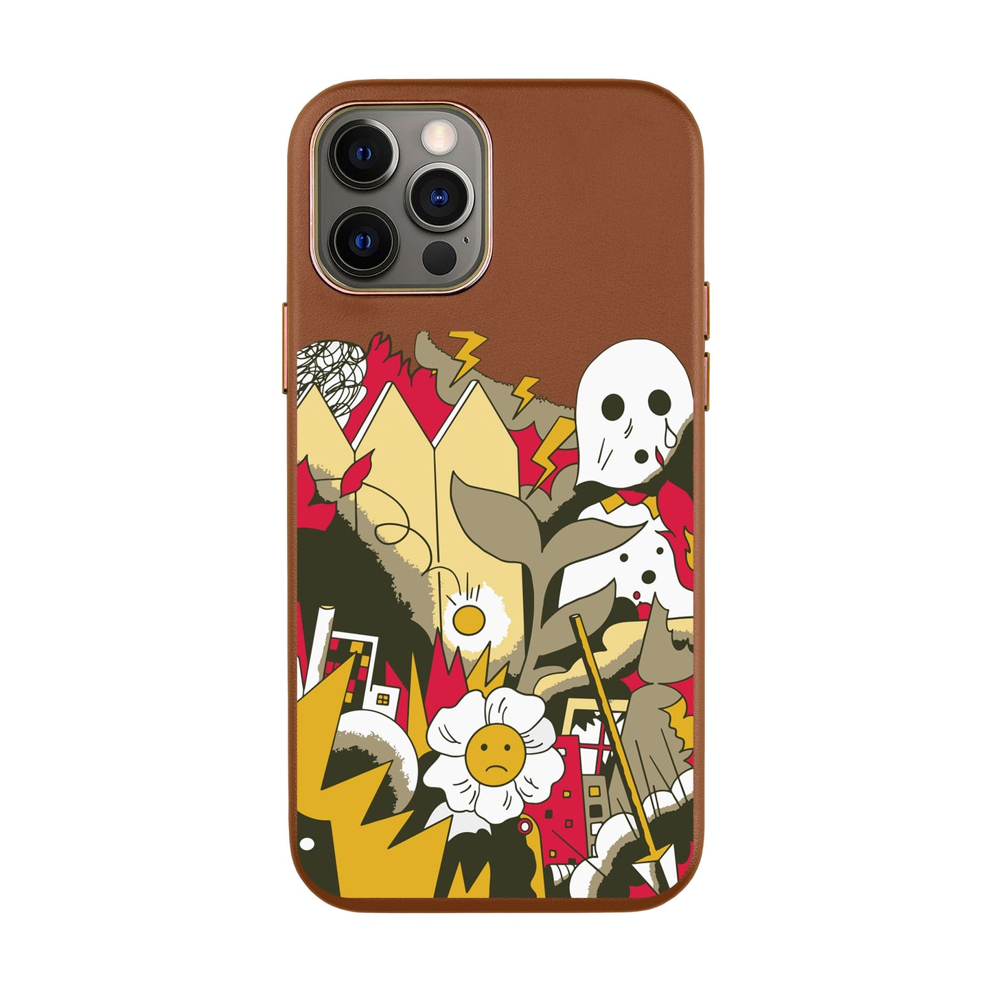 EVERYTHING IS BURNING-iPhone X / Xs Leather Kılıf