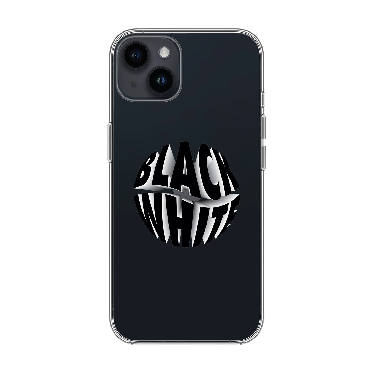 BLACK WHITE-iPhone 14 Plus Solid Kılıf