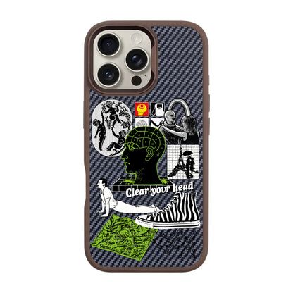 CLEAR YOUR HEAD-iPhone 16 Pro Max Plaid Kılıf MagSafe Özellikli