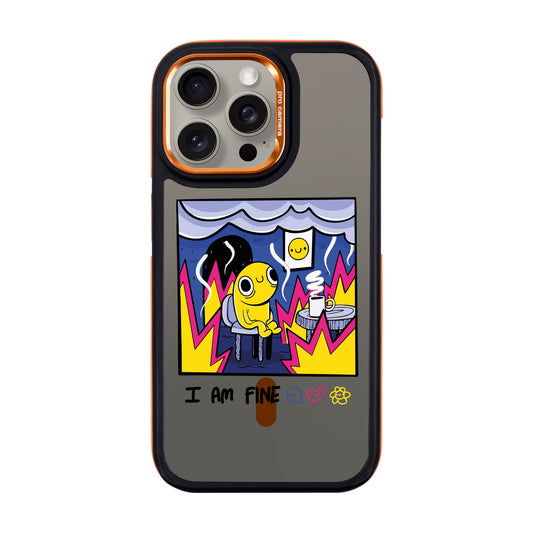I AM FINE-iPhone 15 Pro Max Dark Kılıf MagSafe Özellikli