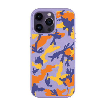 CAMOUFLAGE-iPhone 14 Pro Max Leather Kılıf MagSafe Özellikli
