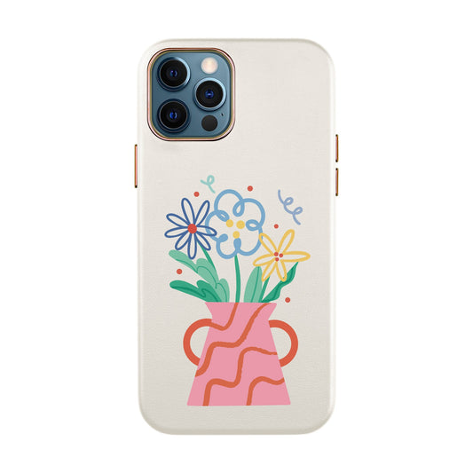 PINK VASE-iPhone X / Xs Leather Kılıf