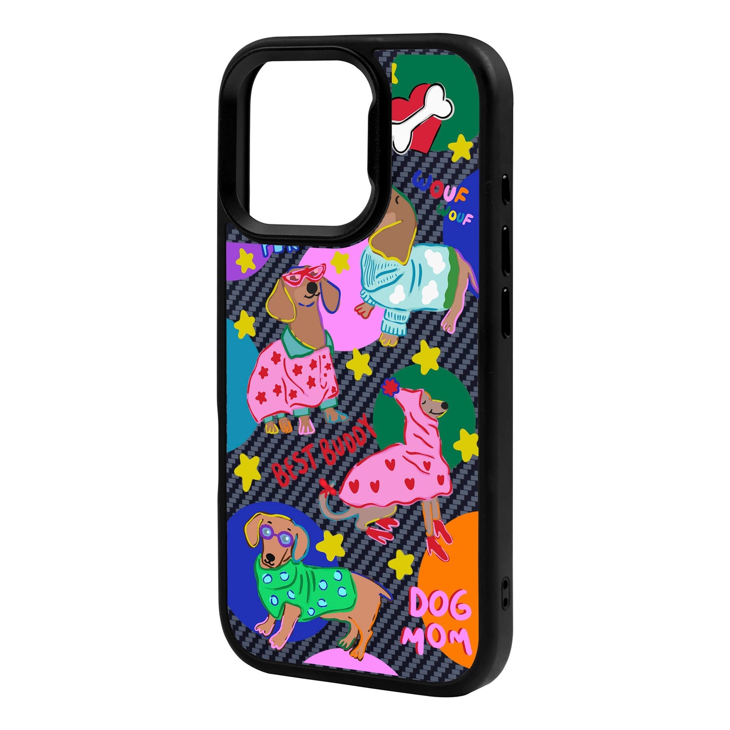 DOG MOM-iPhone 16 Pro Max Plaid Kılıf MagSafe Özellikli