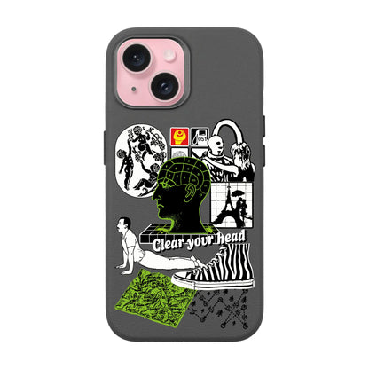 CLEAR YOUR HEAD-iPhone 15 Leather Premium Kılıf MagSafe Özellikli